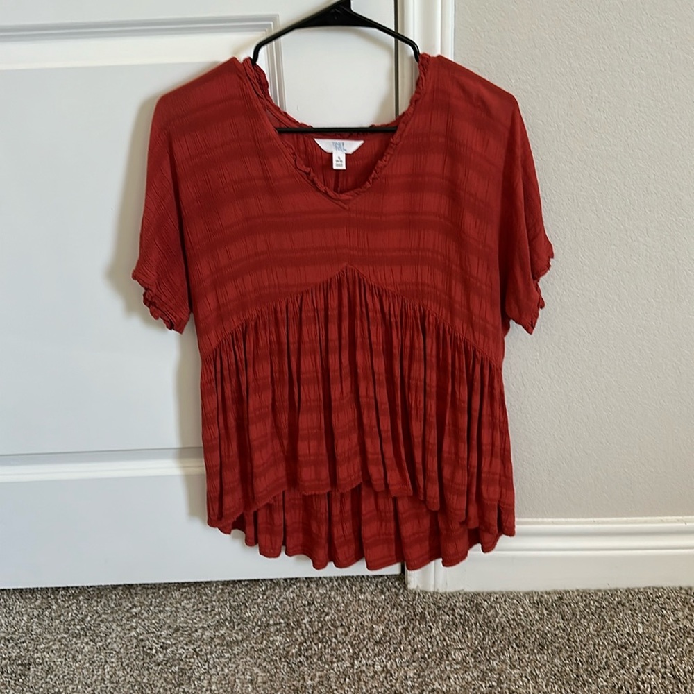 Burnt orange classy blouse !!
